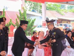 Maurits-Hengky Kompak di Upacara HUT Bhayangkara ke-78 di Bitung