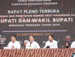 KPU Mitra Gelar Rapat Pleno Pengundian Nomor Urut Pasangan Calon Bupati dan Wakil Bupati Tahun 2024